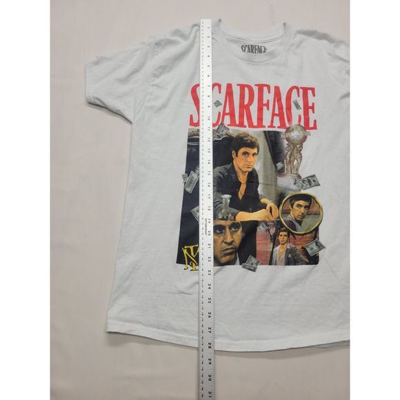 Scarface T-Shirt White Men’s Large Universal Studios Tony Montana Say Hello To - Picture 5 of 7